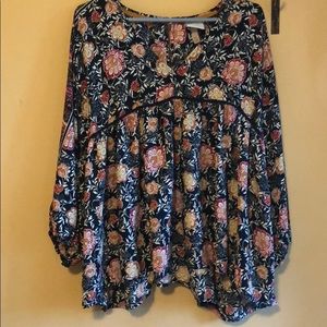 Bohemian floral blouse